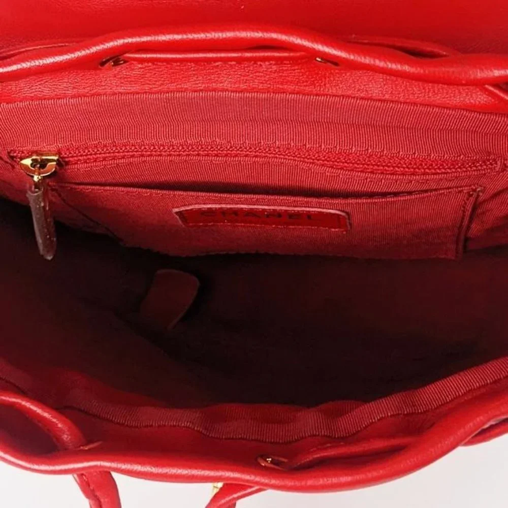 Chanel Mini Urban Spirit Red Lambskin Leather Backpack - Picture 4 of 10